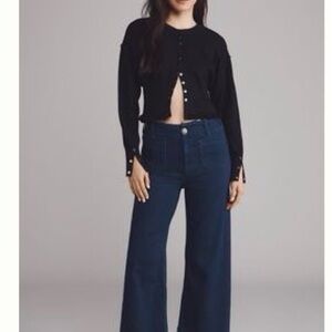 Maeve Dark Blue Wide-Leg Jeans - NEVER WORN